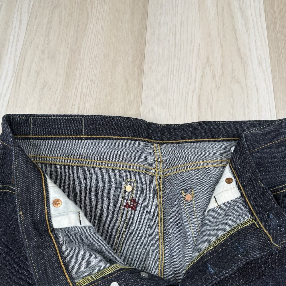 The Flat Head X Real Japan Blues D109FXR Selvedge Raw Denim Jeans 33x36 - Picture 4 of 16